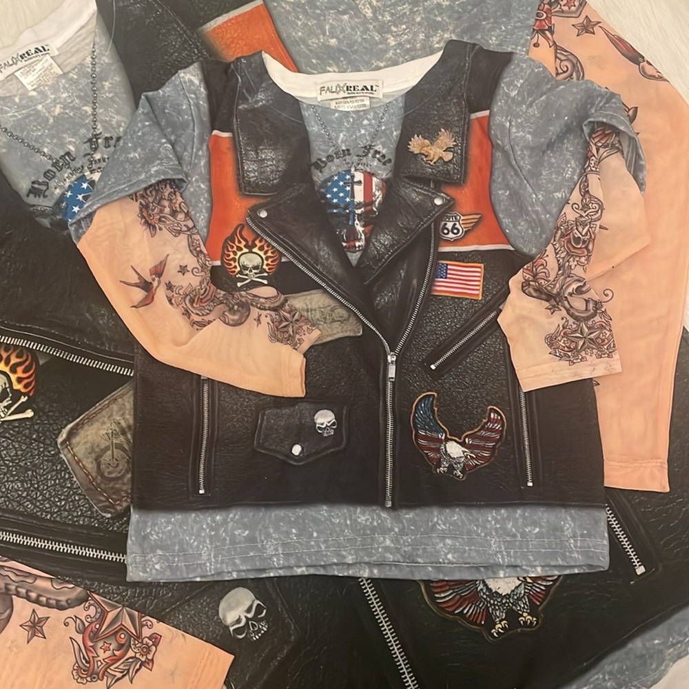 Daddy and me biker shirts